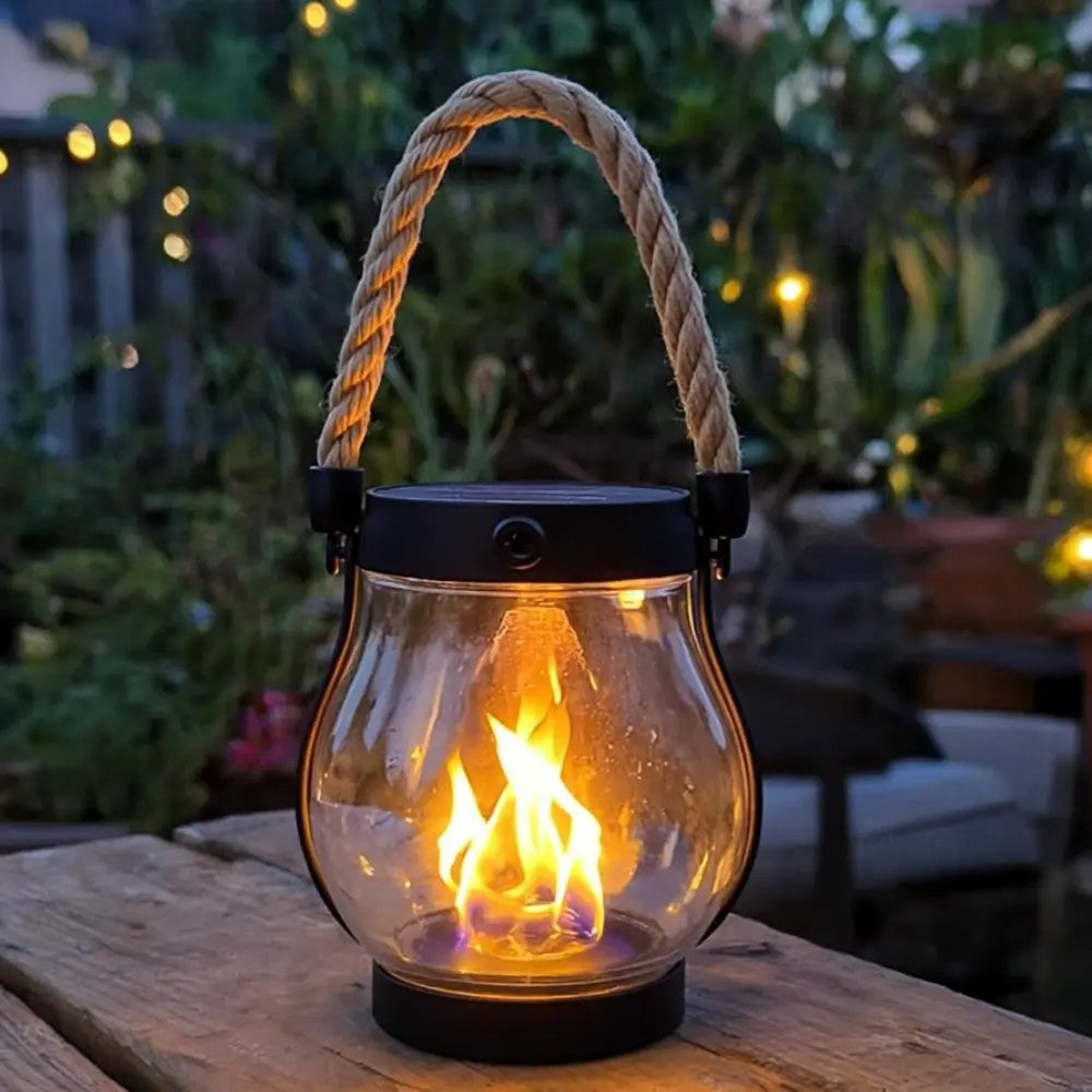 Easter Flash Sale - Kaliiqo™ Flickering Flame Solar Lantern Outdoor Lights