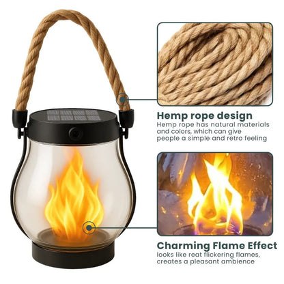 Easter Flash Sale - Kaliiqo™ Flickering Flame Solar Lantern Outdoor Lights