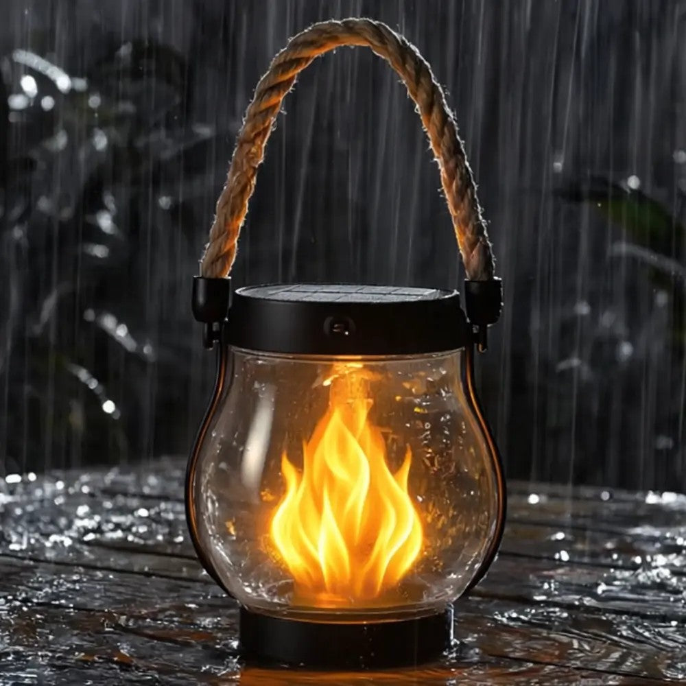 Easter Flash Sale - Kaliiqo™ Flickering Flame Solar Lantern Outdoor Lights